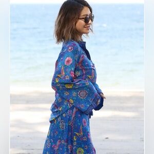 Boho Cover Ups Oversize Bohemian Rayon Cotton Kimono Sashes Boho Ethnic Tops